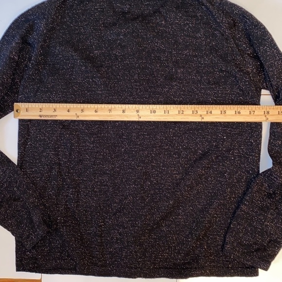 Bloomingdale’s black and gold wool blend knit cardigan sweater. Size Small. - Picture 6 of 6